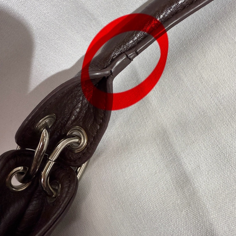 Jessica Simpson Brown Pebbled Shoulder Bag JS5132 Slouchy Buckle Hobo Purse - Picture 10 of 12